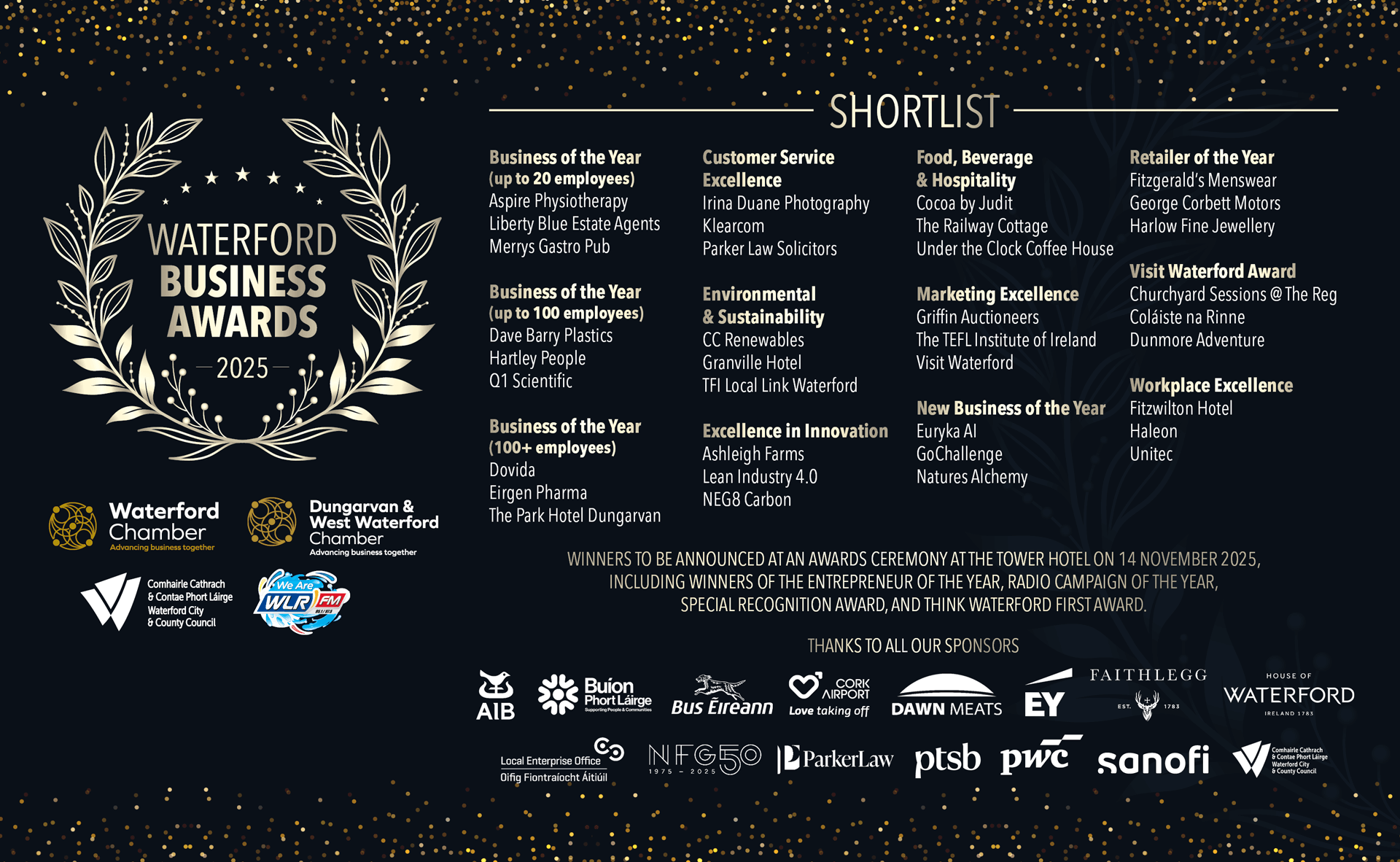 waterford business awards 2025 shortlist